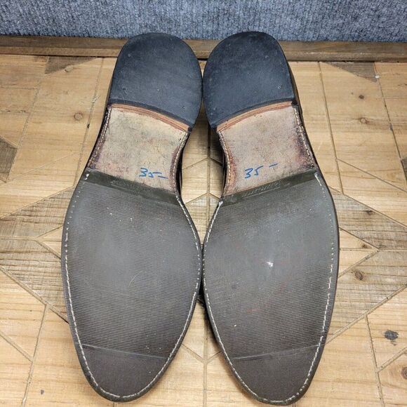 Allen Edmonds Mens Bradley Oxford SZ‎ 14B Narrow Split Toe Blucher Black Leather - Picture 8 of 12